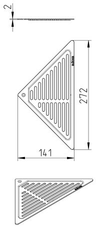 Line Drawing - Grating-Drain-triangular