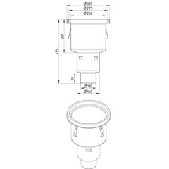 Line Drawing - Drain-No membrane-305