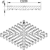 Line Drawing - Grating-Drain-250