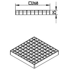 Line Drawing - Grating-Drain-300