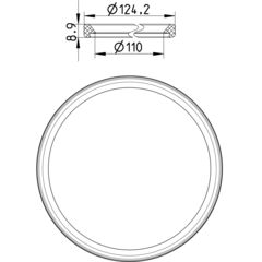 Line Drawing - Sealing ring-pipes-EPDM